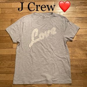 J Crew ❤️ LOVE ❤️ T Shirt Large Used